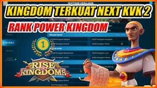 KINGDOM TERKUAT UNTUK NEXT KVK 2 BARENG KD INDO 3275 DAN 3279 !! RANK POWER KINGDOM ROK !!