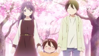 Di bawah pohon sakura, keluarga Kubo dan Shiraishi beranggotakan tiga orang!