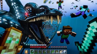 Gargantuan Leviathan vs 1000 Steves in Minecraft