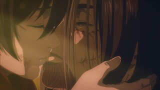 Allen died in Mikasa's hands, which was the last trace of tenderness left to the young man