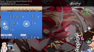 【Osu!Replay】Reol - Streaming Heart [Inner Oni] + HD || 98,58% (Taiko)