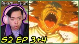 Ymir's BIG Surprise! Attack on Titan Season 2 Episode 3 and 4 Reaction