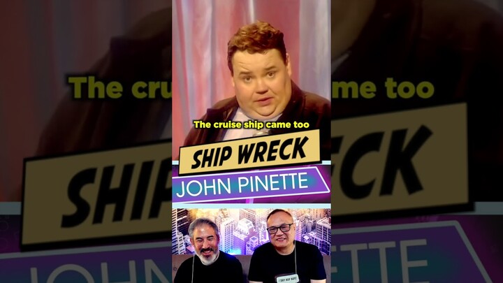 🤣JOHN PINETTE 🤬🛳️ SHIP WRECK 🌊 #reaction #funny #clean #shortsviral #cruise 😆