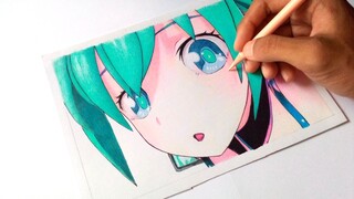 PT.3(Selesai) || Mewarnai HATSUNE MIKU Di Dalam Ruangan [Mewarnai Bagian Wajah]