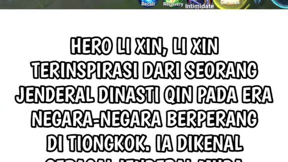 Asal Muasal Hero Li Xin