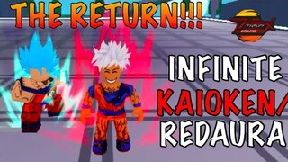 INFINITE KAIOKEN/REDAURA GUIDE| THE RETURN! IN ANIME FIGTHING SIMULATOR