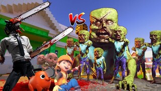 BOBOIBOY UPIN IPIN LIAT PERTARUNGAN CHAINSAW MAN VS ZOMBIE DEVIL?!