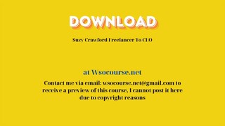 Suzy Crawford Freelancer To CEO – Free Download Courses