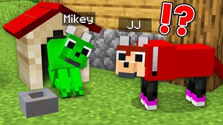 How Baby Mikey & JJ Shapeshift to DOGS in Minecraft challenge WOLF (Maizen Mizen Mazien)