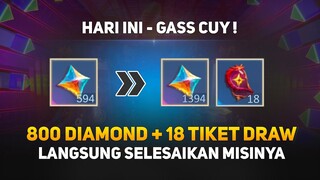 Hari Ini 🤯 Tambahan 800 Diamond Kuning + 18 Tiket Draw Skin Moskov All Star ?!