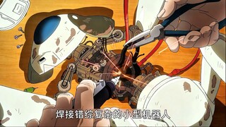 焊接错综复杂的小型机器人
