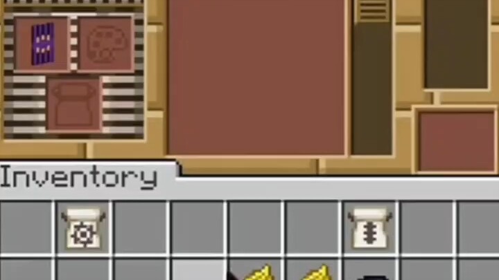 Langit-langit motif armor di Minecraft, gaya salib emas hitam benar-benar keren!