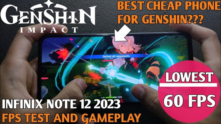 This Phone Is Good?? Infinix Note 12 2023 Genshin Impact Gaming Test | Lowest 60 Fps