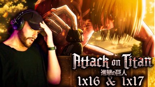 THE FEMALE TITAN!! ATTACK ON TITAN 1x16 & 1x17 - REACTION & REVIEW ! 4K