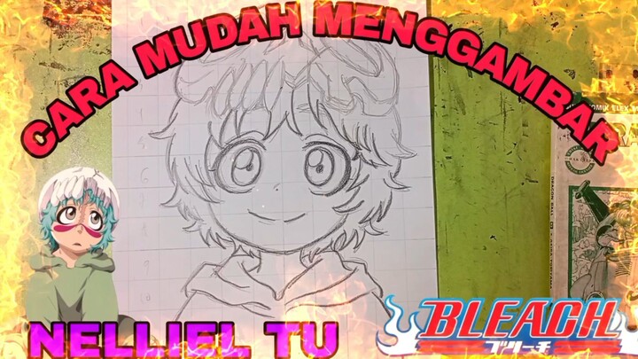 cara mudah menggambar anime Bleach