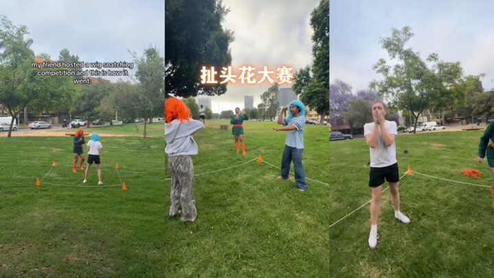 Cuộc thi kéo hoa cài đầu‼️🤣