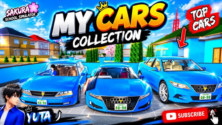 MY CARS COLLECTION 🚗🔥 | TOP BLUE CARS | Sakura School Simulator