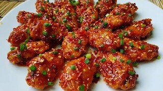 กับข้าวกับปลาโอ 515 : ปีกไก่ทอดซอสนรก fried chicken wings with hot and spicy sauce