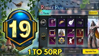 month 19 royal pass || 1 to 50rp || m19 royal pass || pubg mobile || bgmi