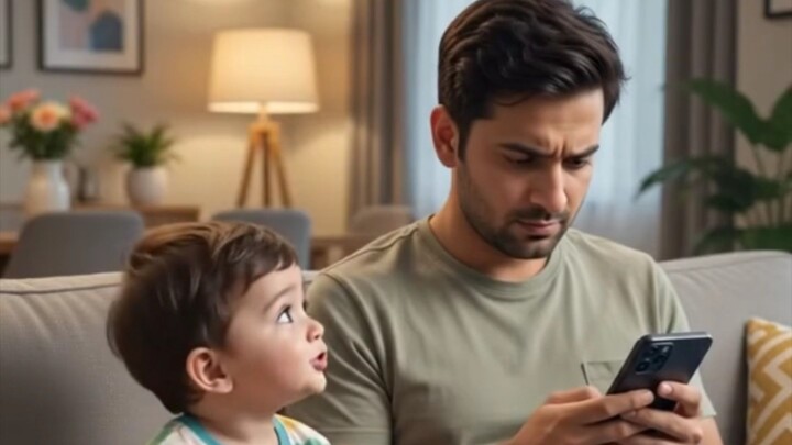 पापा से मोबाइल रिचार्ज करवाने के लिए बेबी ने लगाया ऐसा मासूम जुगाड़ कि सब हँस पड़े! 😂📱#shorts