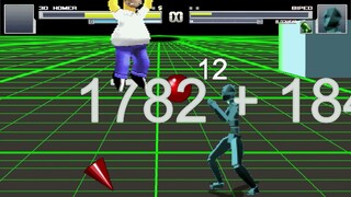 AN Mugen #355: 3D Homer VS Biped & Blockhead