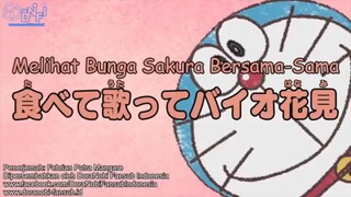 Doraemon melihat bunga sakura bersama sama