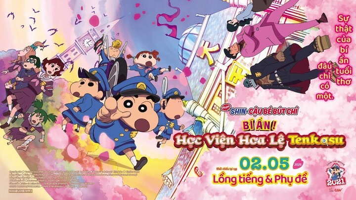 Shin Cậu Bé Bút Chì (2025): Bí Ẩn Học Viện Hoa Lệ Tenkasu (Lồng Tiếng Full HD)