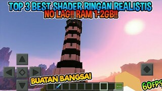 Top 3 Shader Mcpe Ringan Realistis!! | Mcpe 1.13/1.14