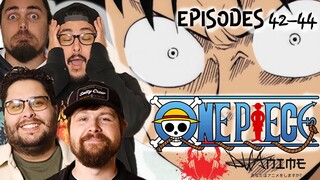 BAND REACTS: ONE PIECE EP 42-44 REACTION | FIRST TIME WATCHING ONE PIECE ANIME | ARLONG VS LUFFY!