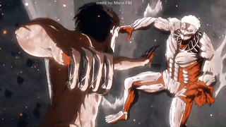 Anime đại chiến titan eren đấu với titan thiết giáp #anime #schooltime