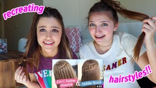 Recreating Iconic Cute Girls Hairstyles!! Ft. Kamri Noel!