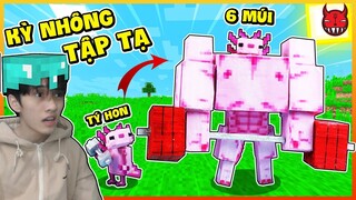 Minecraft Nhưng Kỳ Nhông Axolotl biết tập tạ