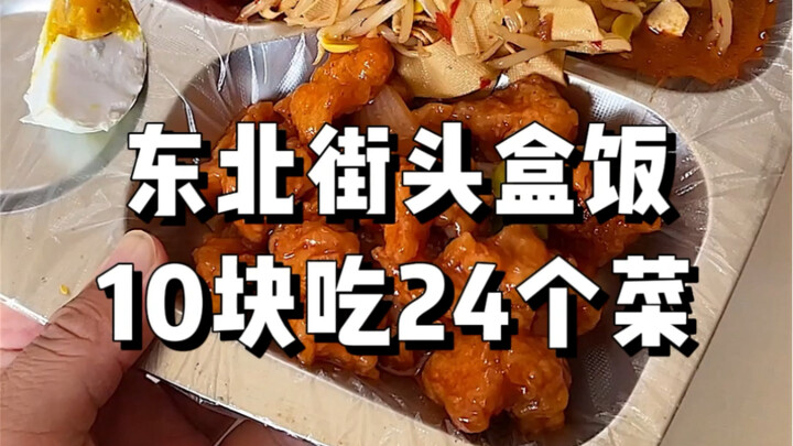 Northeast street-style boxed meal: 24 dishes for just 10 yuan! I can’t even fit it all in!