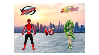 Red Buster VS Cure March (Tokumei Sentai Go-Busters Vs Smile Precure)