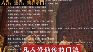 凡人修仙传都有哪些门派宗门，他们都有什么联系