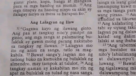 Pang Araw Araw na Talata.               Exodus 25:31-40