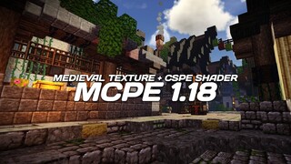 GILE TEXTURE MEDIEVAL + SHADER TERBAIK MCPE 1.18 INI KALO DIKOMBINASIKAN JADI BENER-BENER SEMPURNA..