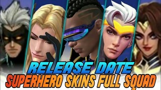 5 SUPER HERO SKINS & TANGGAL RILIS HERO/SKIN BARU | Mobile Legends #WhatsNEXT Eps.34