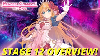 NEW STAGE 12 OVERVIEW!! THE FASTEST WAY TO GET RANK 9-5! (Princess Connect! Re:Dive)