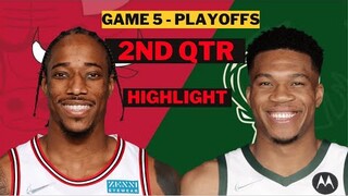 Milwaukee Bucks vs Chicago Bulls 2nd Qtr Highlights game 5 playoffs April 27th | 2022 NBA Season