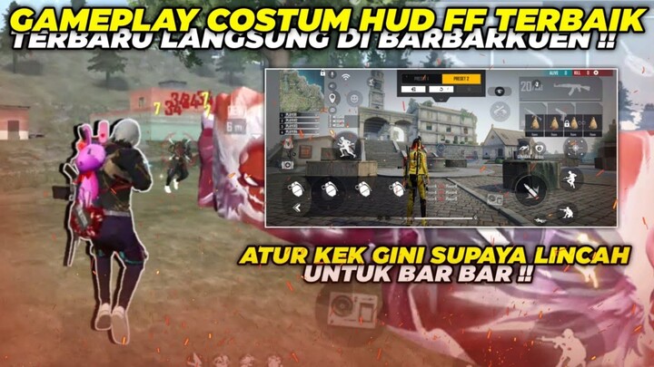 TERBARU GAMEPLAY COSTUM HUD 2 JARI TERBAIK UNTUK BAR BAR !! COSTUM HUD FF TERBAIK KU - FREE FIRE