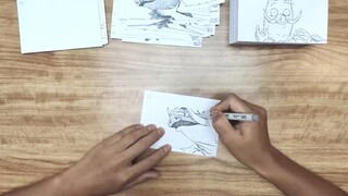 I drew a 2D animation that looks like 1D?