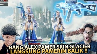 EKSPERIMEN MASUK LOBBY MALAH DIPAMERIN BANGALEX SKIN  GLACIER , LANGSUNG PAMERIN BALIK - PUBG MOBILE