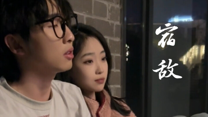 The cameraman said, “I’m drinking iced black tea.”