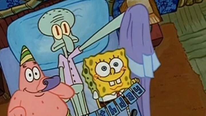 Sepulang kerja, saya menemukan bahwa kondisi mental Kakak Squidward cukup stabil hahaha