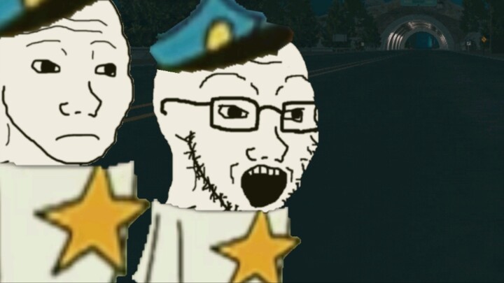 You are a Bikini Bottom police officer. You and your colleagues are on patrol, but you find two peop