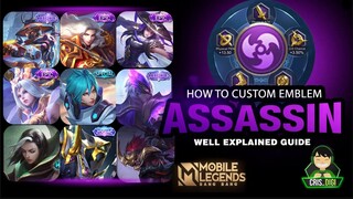 ASSASSIN !?! HOW TO CUSTOM YOUR EMBLEM | BEST SETTINGS |  MLBB | CRIS DIGI (ENG SUB)