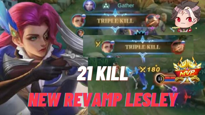 New Revamp Lesley  Mobile Legends Gameplay Build Insane True Damage