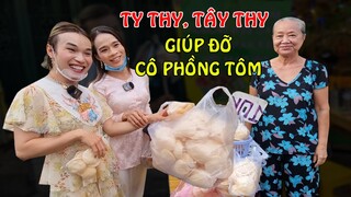 Tây Thy và Ty Thy giúp đỡ CÔ BÁN BÁNH PHỒNG TÔM - Ty Thy Vlog Gỏi đu đủ