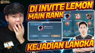 MOMEN LANGKA DI INVITE RRQ LEMON MAIN RANK ! DIAJAK MAIN SEPUH - Moblie Legends